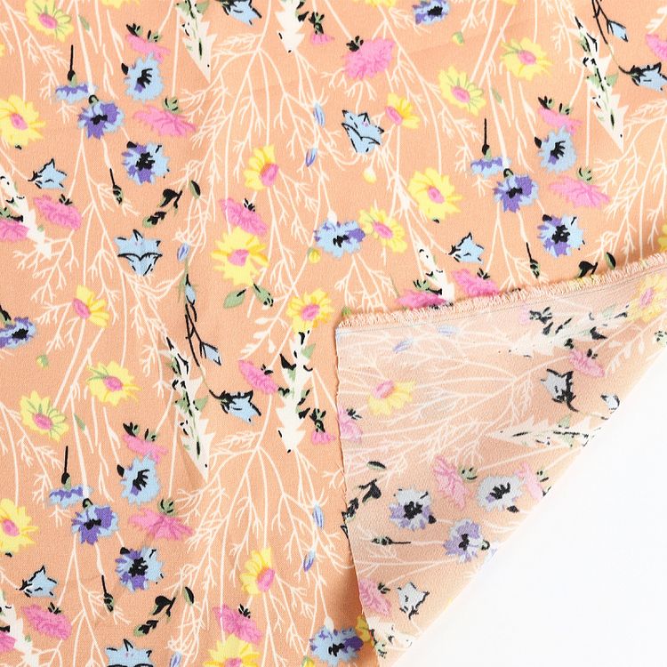 Ткань Софт, 5 м, ширина 150 см, 105 г/м2, цвет: персиковый, принт, TBY — картинка 3