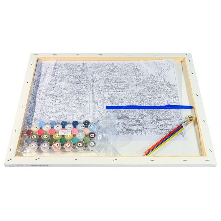 Картина по номерам «Уличное кафе» — картинка 3