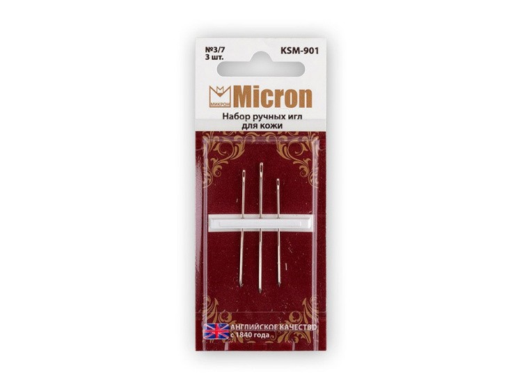 Набор ручных игл Micron для кожи №3/7, 3 шт., арт. KSM-901