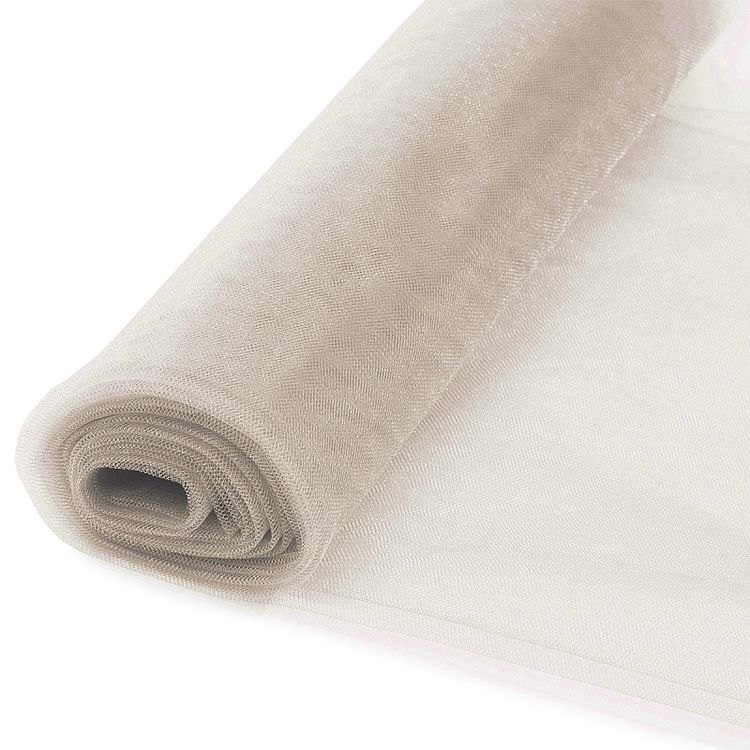 Фатин Kristal средней жесткости, блестящий, 5 м, ширина 300 см, 100% полиэстер, цвет: молочно-розовый — картинка 3