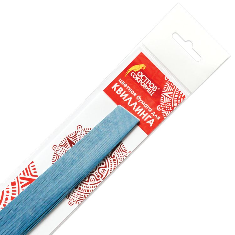 Бумага для квиллинга темно-синяя, 125 полос, 3 мм х 300 мм, 130 г/м2, ОСТРОВ СОКРОВИЩ — картинка 2