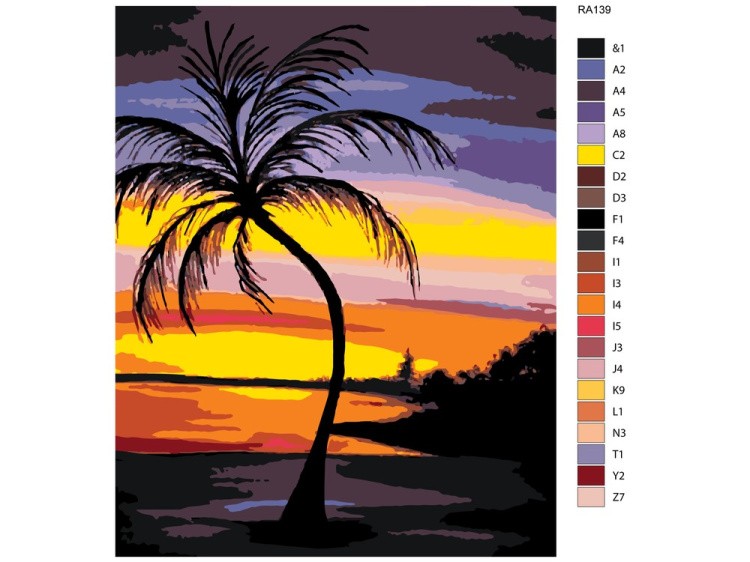 Картина по номерам «Закат на пляже» — картинка 2