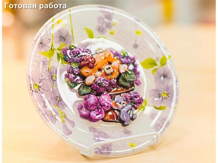 Папертоль «Медвежонок с цветами» — картинка 4