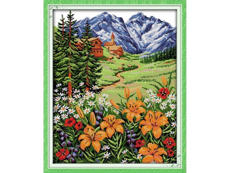 Набор для вышивания «Весна в горах» — картинка 2