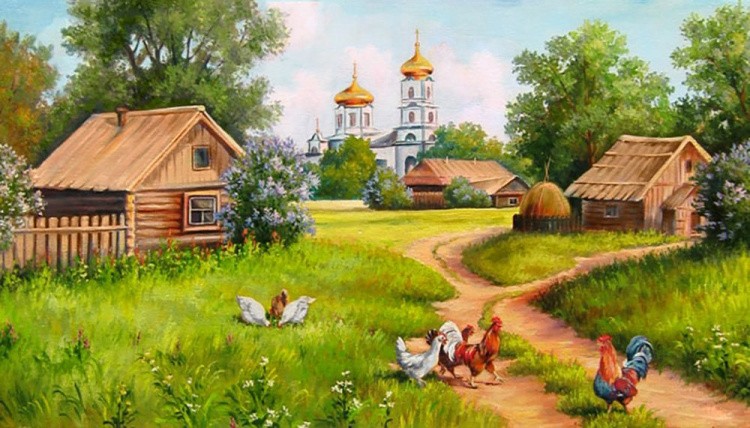 Алмазная вышивка «Деревенская идиллия» — картинка 2