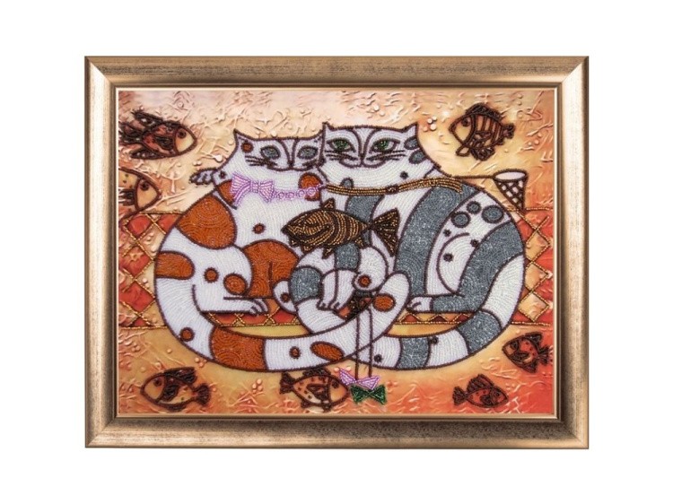 Набор для вышивания бисером «Кошачья идиллия»