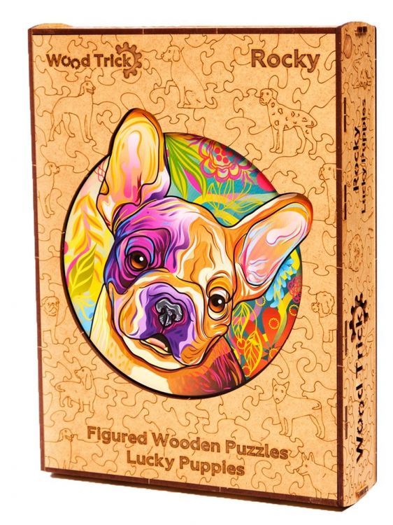 Деревянный пазл Wood Trick «Щенок Рокки (Бульдог)» — картинка 5