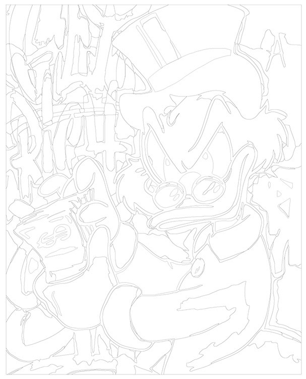 Картина по номерам «Скрудж МакДак с долларами 4» — картинка 3