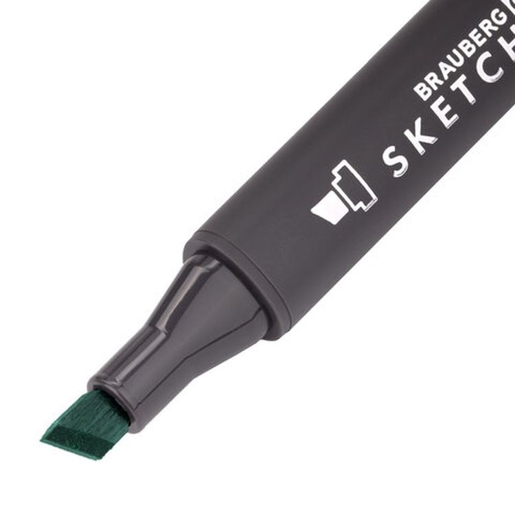 Маркер для скетчинга двусторонний 1 мм - 6 мм BRAUBERG ART CLASSIC, цвет: зеленый океанский — картинка 3