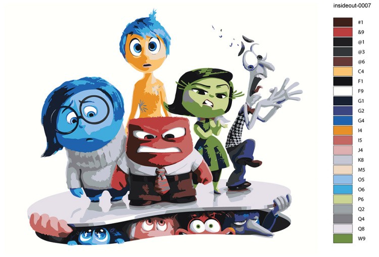 Картина по номерам «Головоломка 2: Герои, мультики 40x50» — картинка 2