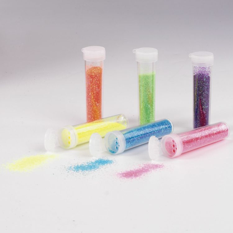 Блестки (глиттер), неон, 6 цветов по 6,5 грамм, Остров Сокровищ — картинка 3