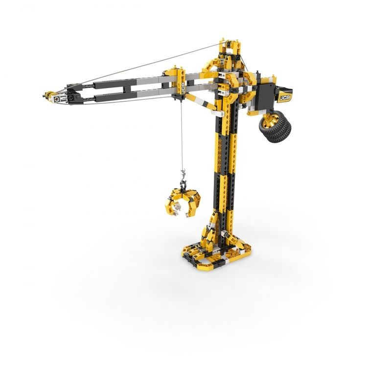 Конструктор Engino JCB Набор из 3 моделей. Подъемный кран с мотором
 — картинка 3