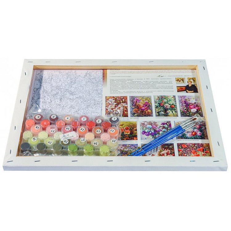 Картина по номерам «Ноктюрн с розами» — картинка 3