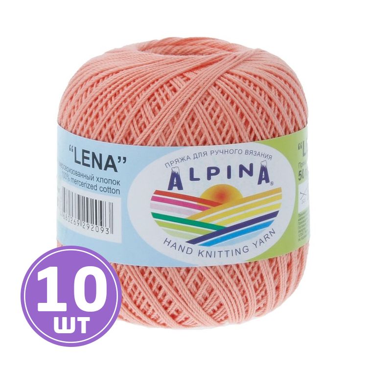 Пряжа Alpina LENA (18), персиковый, 10 шт. по 50 г
