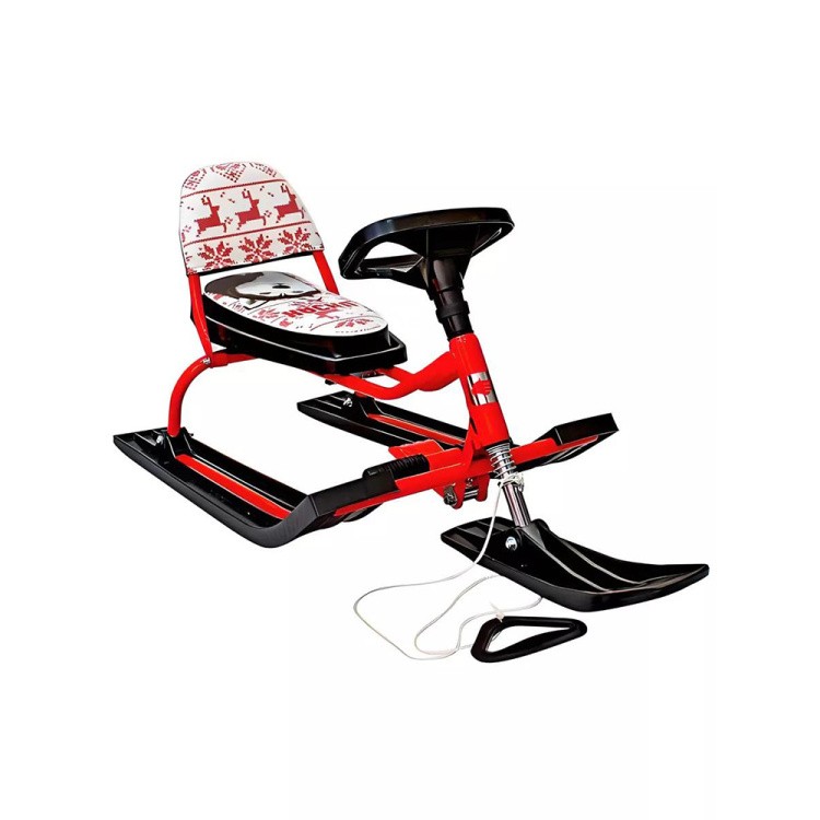 Снегокат детский 104 Comfort Хаски со спинкой (красный) — картинка 8