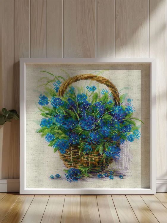 Набор для вышивания «Незабудки в корзинке» — картинка 8