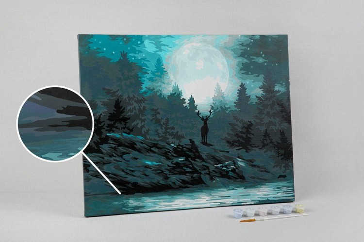 Картина по номерам «Таинственная луна» — картинка 3