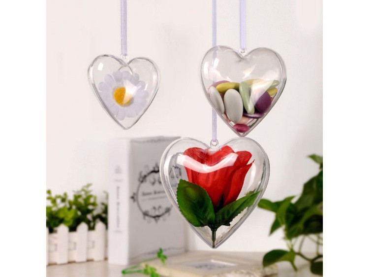 Сердце пластиковое половинками (d 10 см), 2 шт. — картинка 4