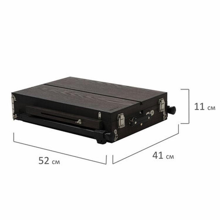 Этюдник-мольберт BRAUBERG ART PREMIERE, алюминиевые ножки, холст до 82 см, кофейный — картинка 12