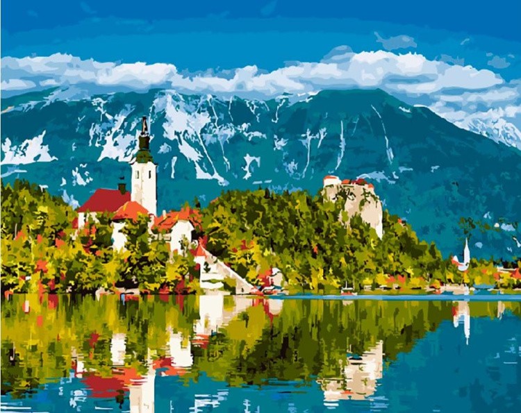 Картина по номерам «Альпийская деревня»