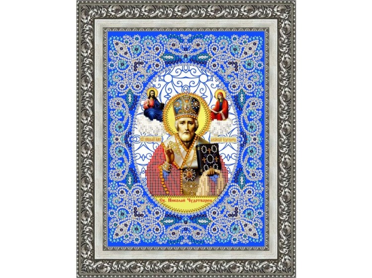 Схемы для вышивки бусинами «Святой Николай Чудотворец»
