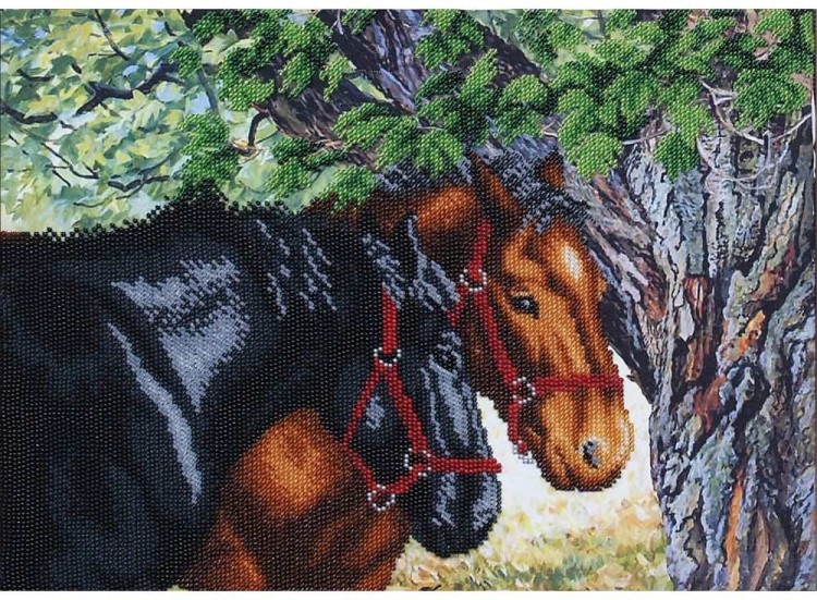 Набор вышивки бисером «Пара лошадей»