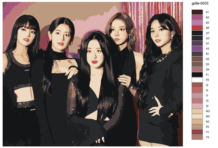 Картина по номерам «KPOP кпоп группа GI-dle Джи Айдл 40х50» — картинка 2
