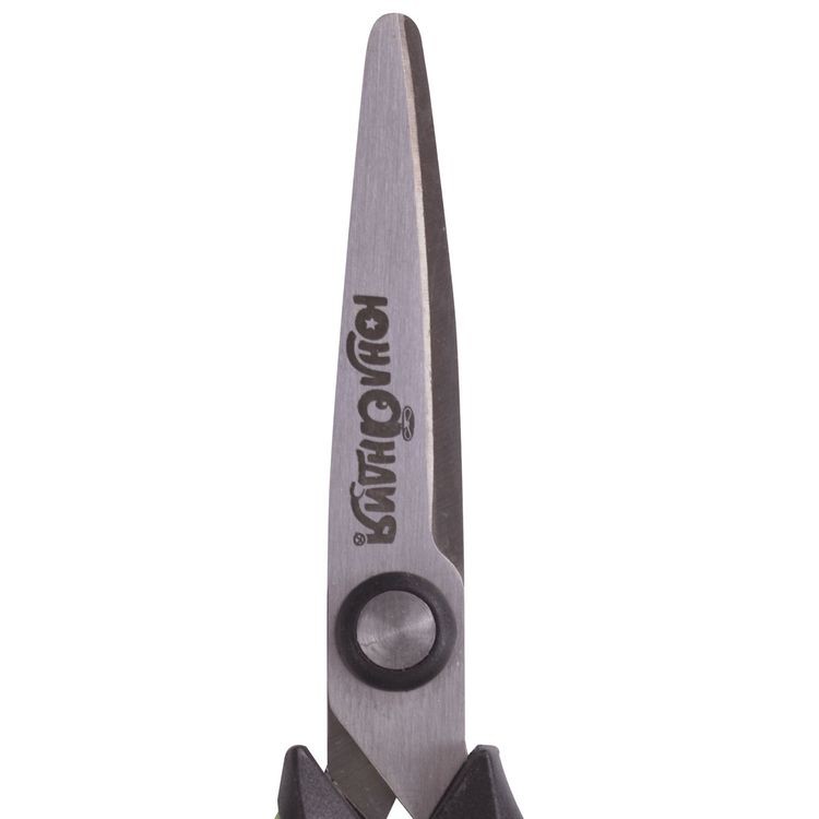 Ножницы «BASIC», 140 мм, ребристые резиновые вставки, черно-голубые, Юнландия — картинка 3