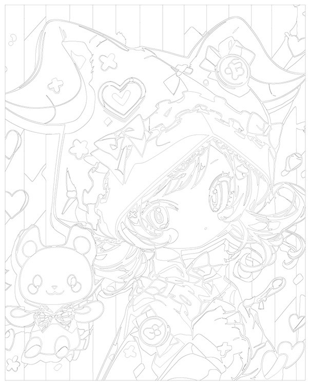 Картина по номерам «Аниме: Девушка в кигуруми и медвежонок» — картинка 3