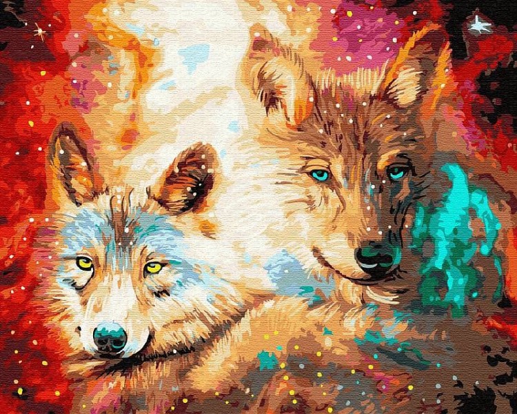 Картина по номерам «Созвездие волков»