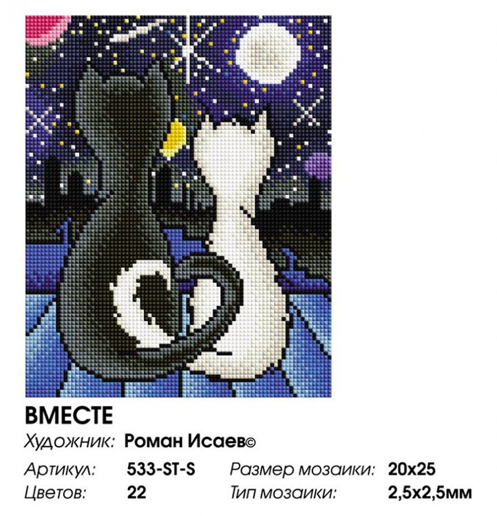 Алмазная вышивка «Вместе» — картинка 2