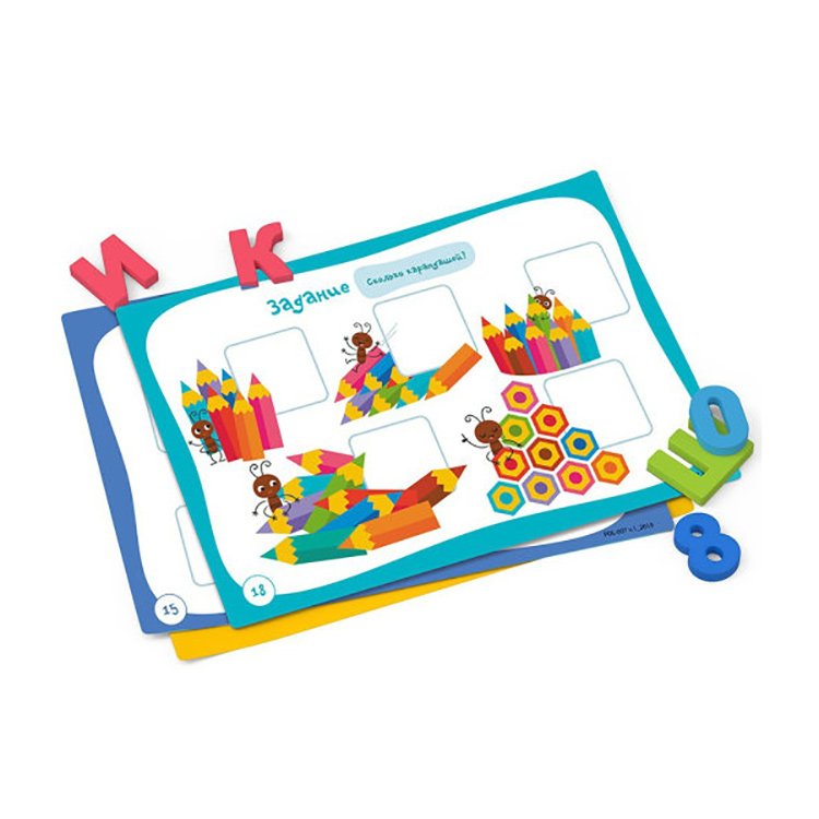 Игровой набор «Буквы и Цифры» в металлической коробке — картинка 3