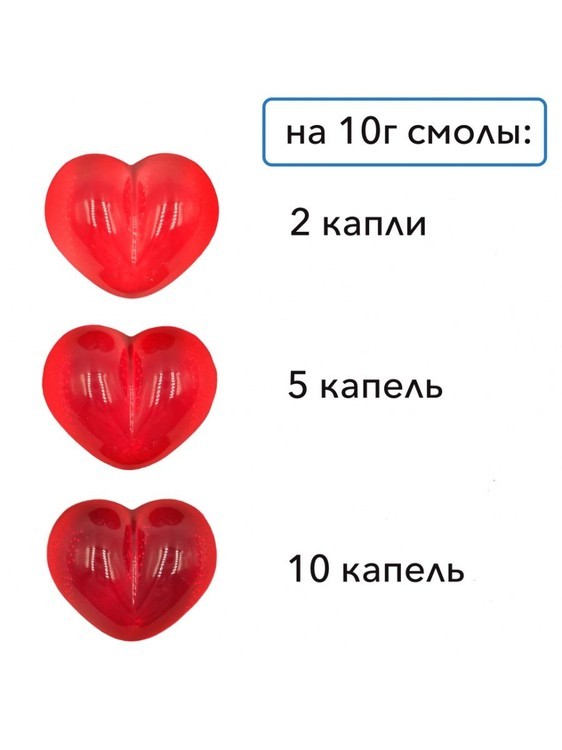 Прозрачный тонер для эпоксидной смолы Рубин, 10 мл — картинка 2
