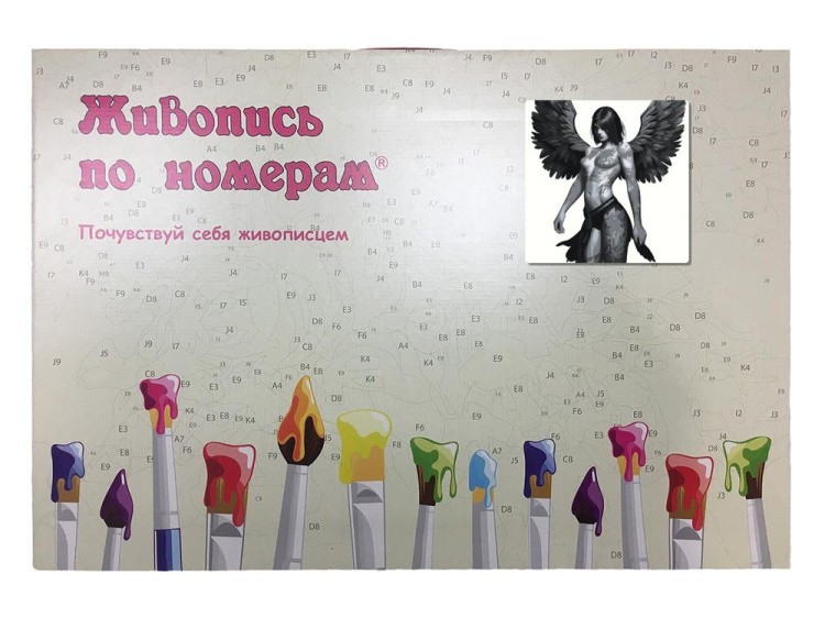 Картина по номерам «Девушка с тату» — картинка 5