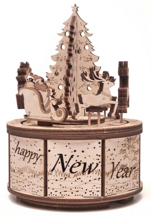 Сборная музыкальная шкатулка Wood Trick Карусель Санты
 — картинка 3