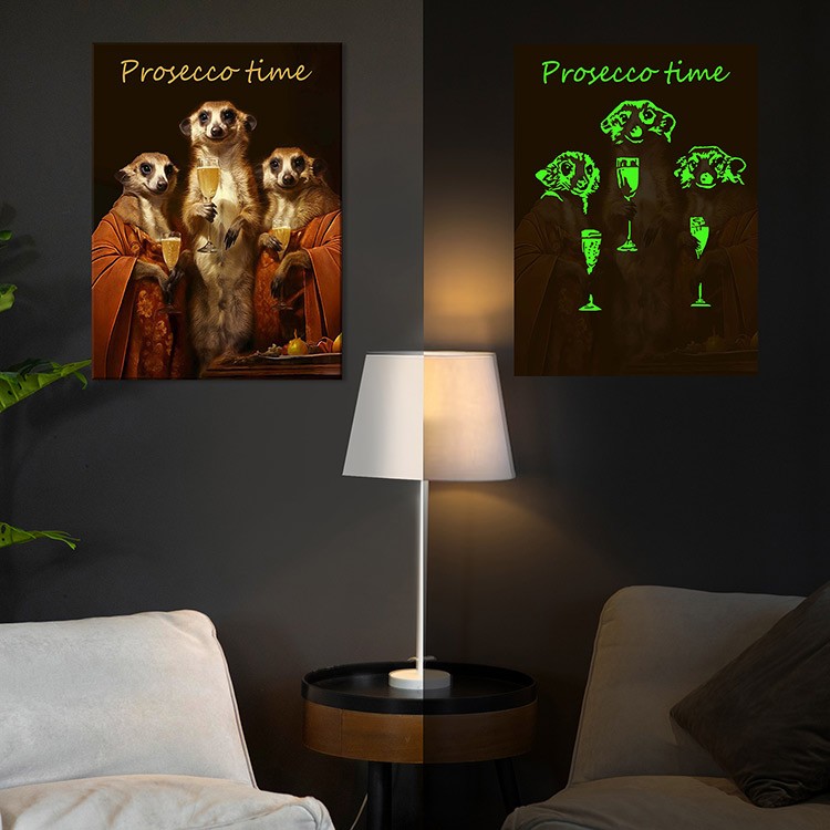 Картина по номерам Черный холст со светящейся краской «Просеко тайм» — картинка 3