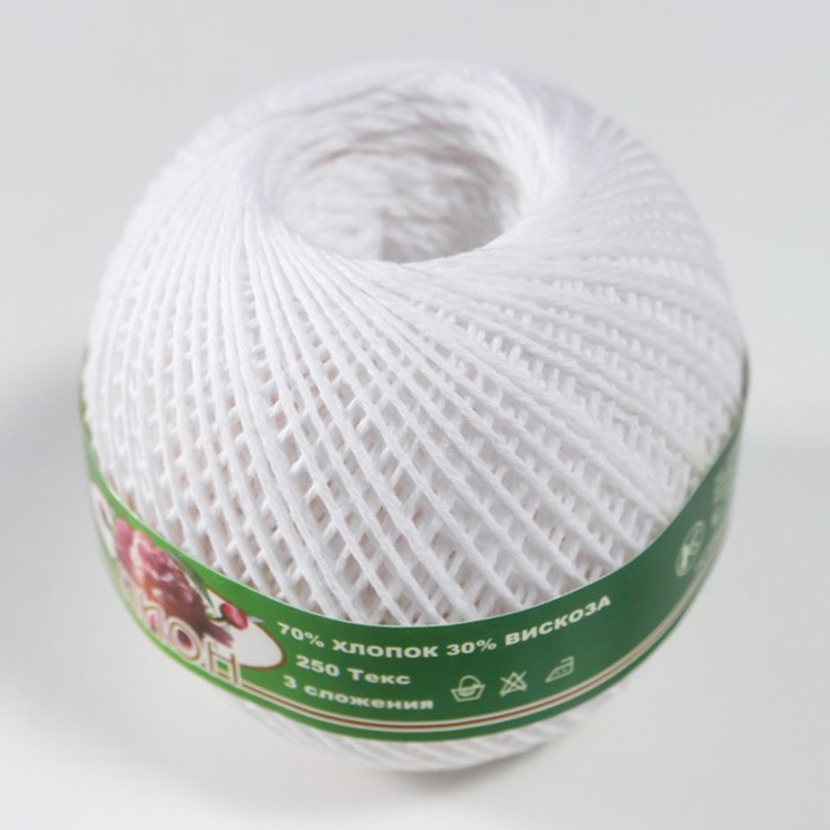 Пряжа ПНК им.Кирова Пион (0101), белый, 4 шт. по 40 г — картинка 3