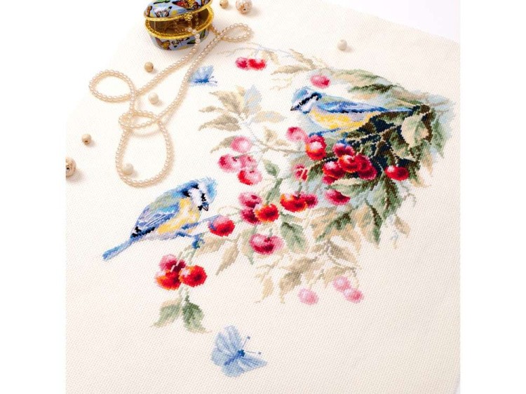 Набор для вышивания «Синицы и вишня» — картинка 3