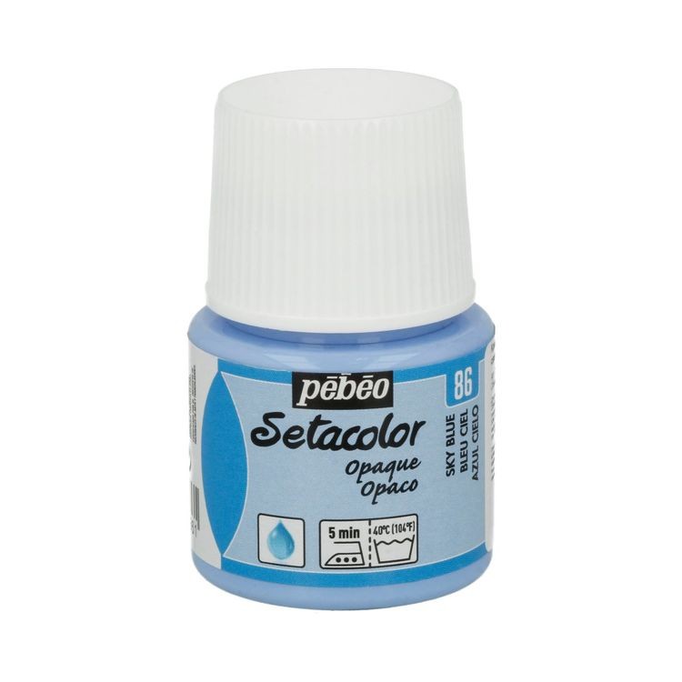Краска для темных и светлых тканей Setacolor PEBEO, цвет: небесно-голубой, 45 мл