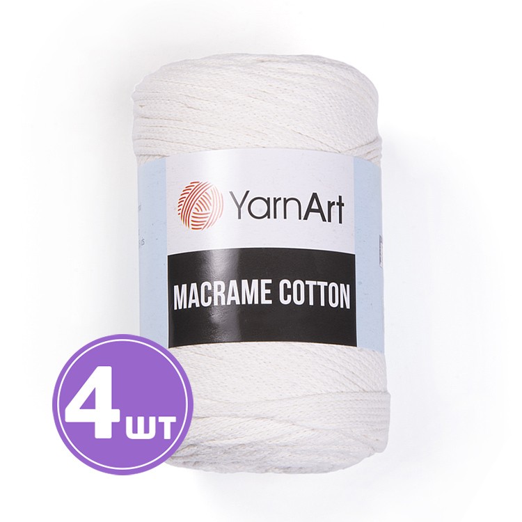 Пряжа YarnArt Macrame Cotton (Макраме Коттон) (752), суровый, 4 шт. по 250 г