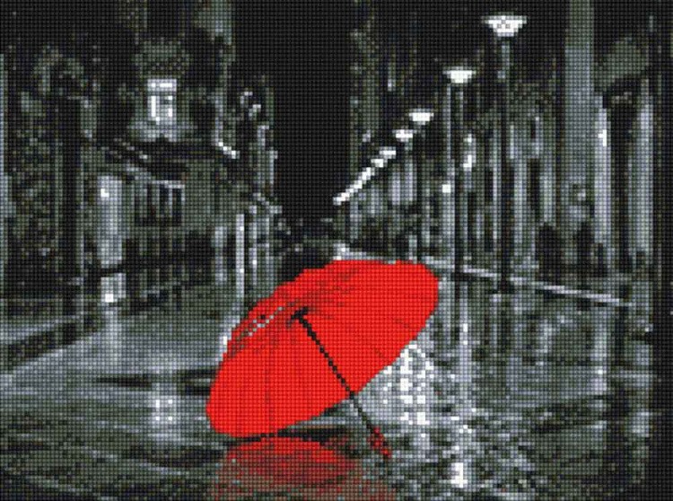 Алмазная вышивка «Красный зонт»