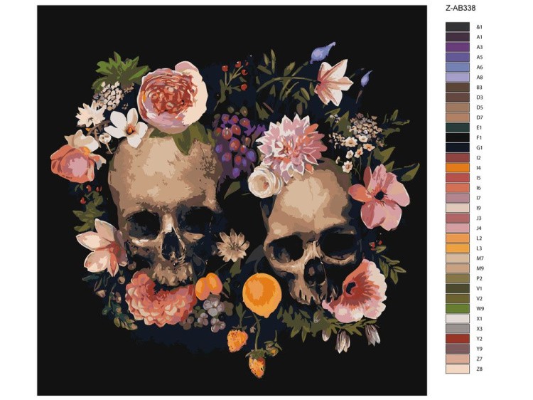 Картина по номерам «Череп» — картинка 2