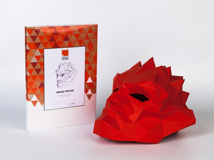 Бумажная модель для склеивания маска «Тролль» — картинка 6
