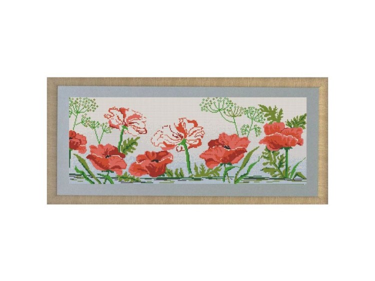 Рисунок на ткани «Маков цвет»