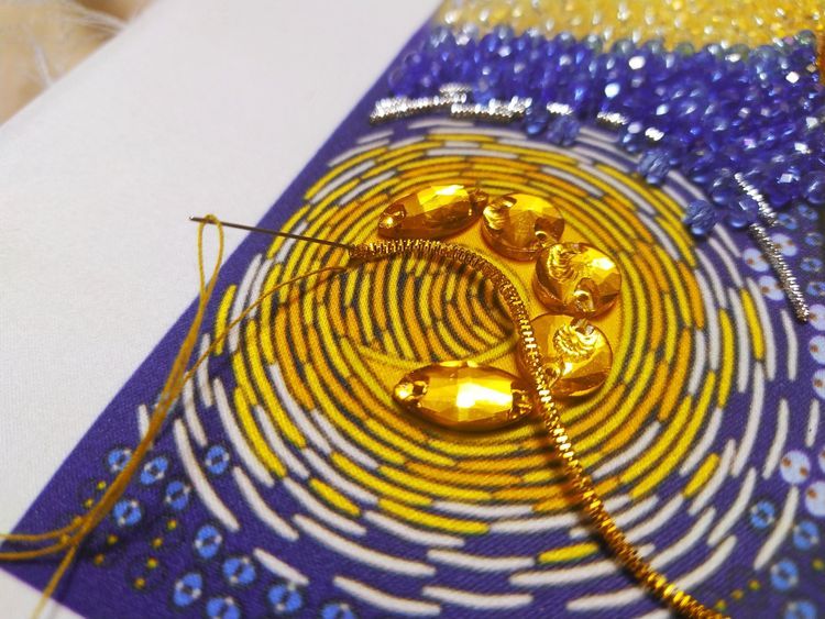 Набор вышивки хрустальными камнями «Звездная ночь Ван Гога» — картинка 3