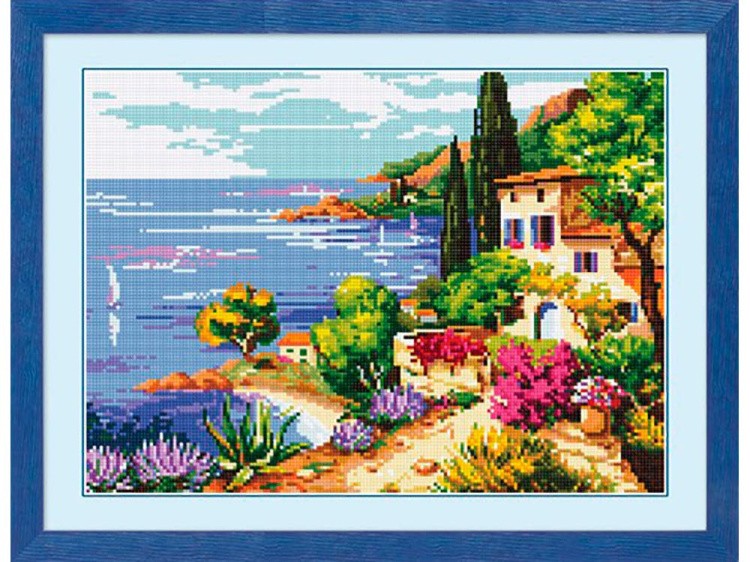 Алмазная вышивка «Домик у моря» — картинка 2