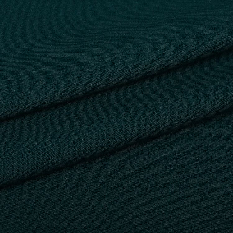 Ткань трикотаж Футер 2х нитка, петля, с лайкрой, 6 м, ширина 180 см, 230 г/м2, пенье, цвет: зеленый опал, TBY — картинка 3