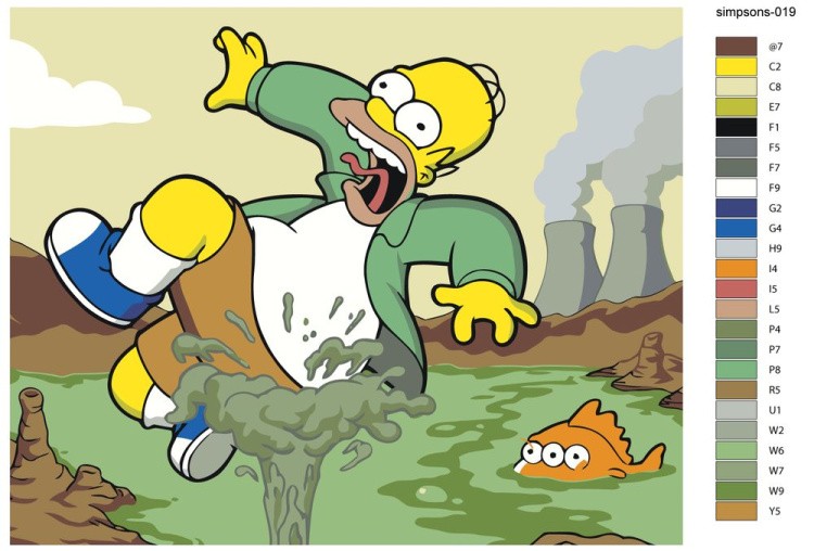 Картина по номерам «Simpsons Симпсоны: Гомер 2» — картинка 2