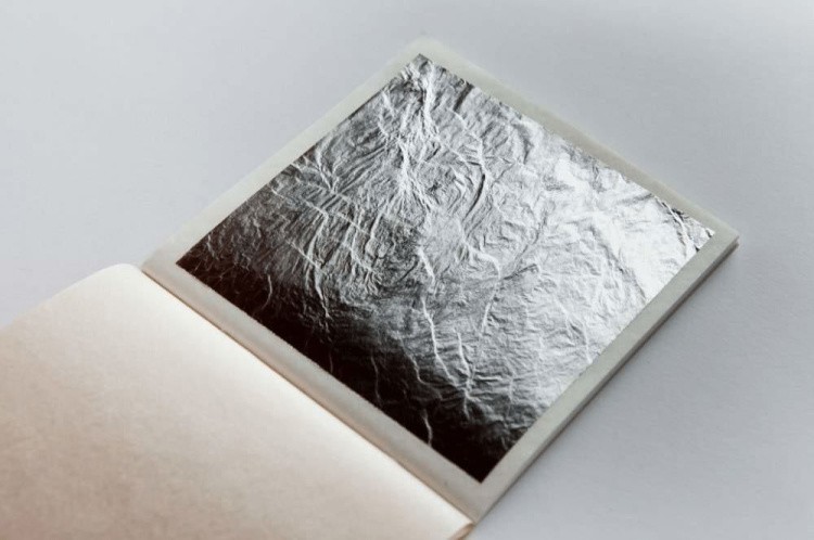 Поталь листовая Art Blong серебро №5, 14х14 см (10 шт.) — картинка 2