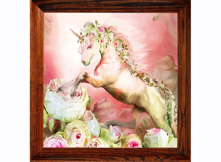 Открытка по номерам «Сказочный единорог» — картинка 2